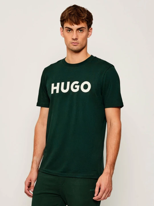 Zdjęcie produktu HUGO T-shirt Dulivio | Regular Fit butelkowa zieleń