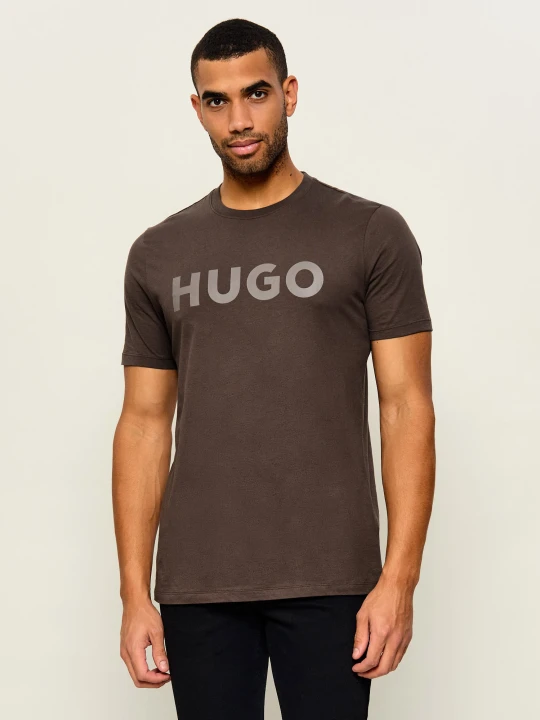 Zdjęcie produktu HUGO T-shirt Dulivio | Regular Fit brązowy