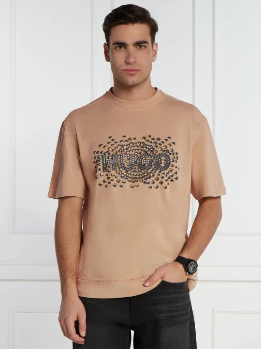 Zdjęcie produktu HUGO T-shirt Dunic | Relaxed fit brązowy