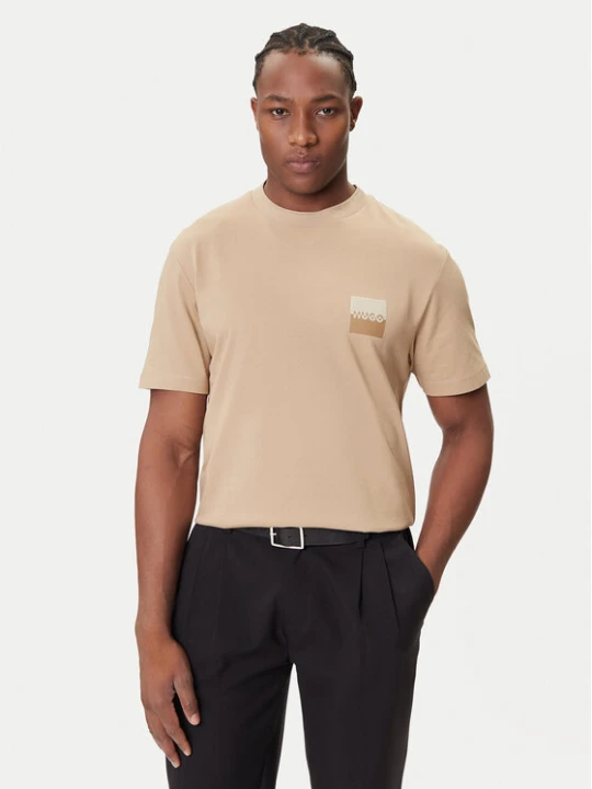 Zdjęcie produktu HUGO T-Shirt Dusplito 50542816 Beżowy Relaxed Fit