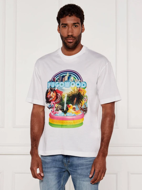 Zdjęcie produktu HUGO T-shirt Duwood | Regular Fit biały