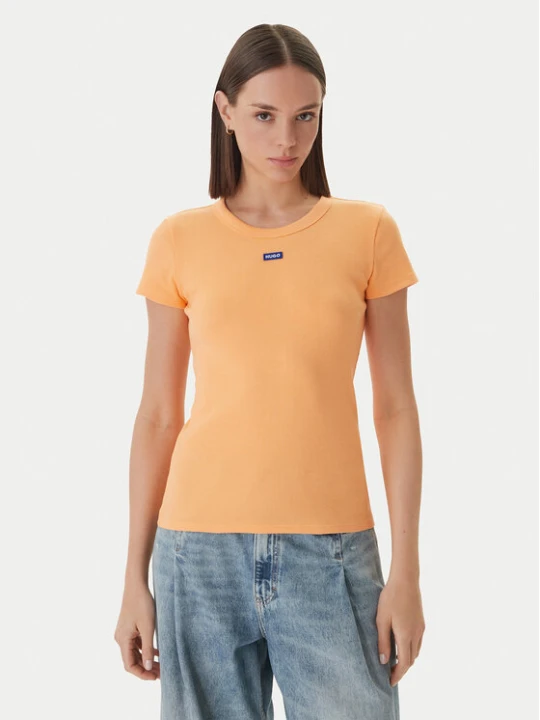 Zdjęcie produktu HUGO T-Shirt Easy 50523924 Pomarańczowy Slim Fit