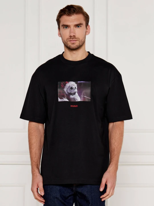 Zdjęcie produktu HUGO T-shirt Nightmare Before Christmas Djack_Nbc | Hugo x Tim Burton's | Regular Fit czarny