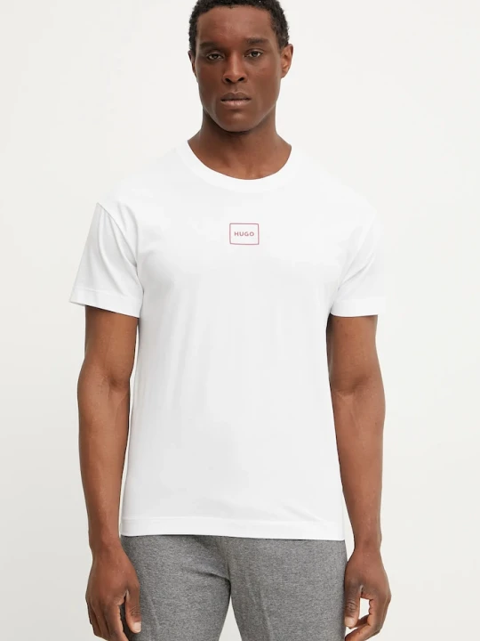 Zdjęcie produktu HUGO T-shirt lounge męski z bawełną Laze T-Shirt biały