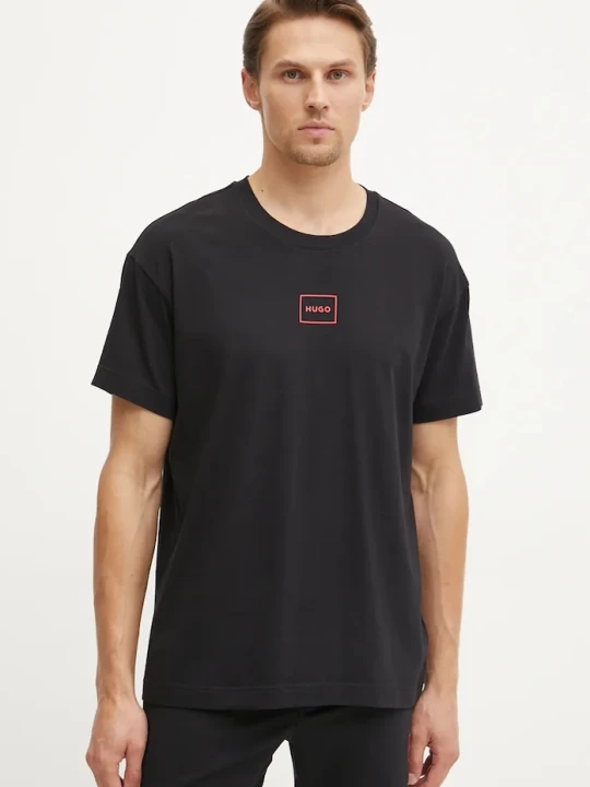 Zdjęcie produktu HUGO T-shirt lounge męski z bawełną Laze T-Shirt czarny