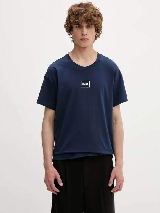 Zdjęcie produktu HUGO T-shirt lounge męski z bawełną Laze T-Shirt granatowy