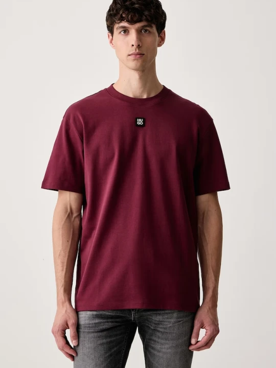 Zdjęcie produktu HUGO T-shirt męski bawełniany Dalile bordowy