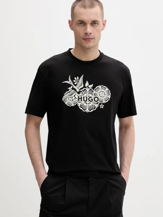 Zdjęcie produktu HUGO t-shirt męski bawełniany Dangen czarny