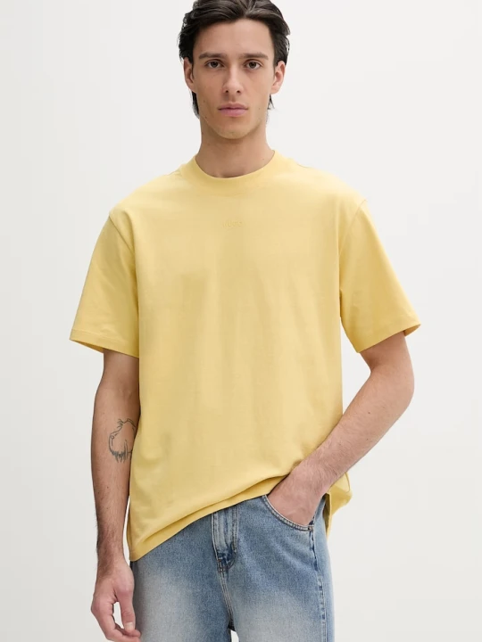 Zdjęcie produktu HUGO T-shirt męski bawełniany Dapolino żółty