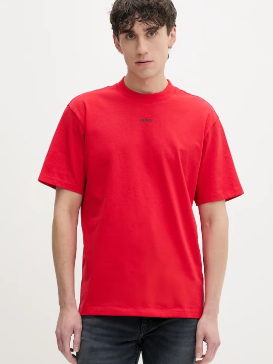 Zdjęcie produktu HUGO T-shirt męski bawełniany Dapolino czerwony
