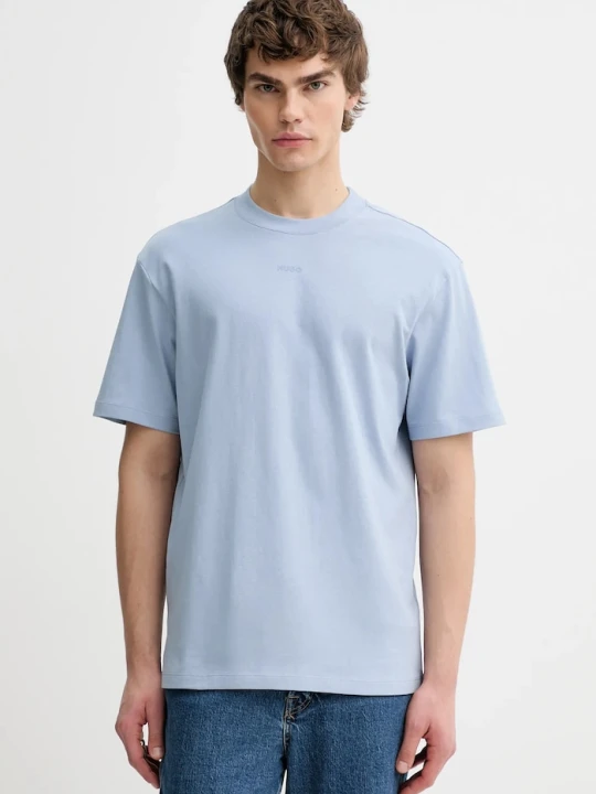 Zdjęcie produktu HUGO T-shirt męski bawełniany Dapolino niebieski