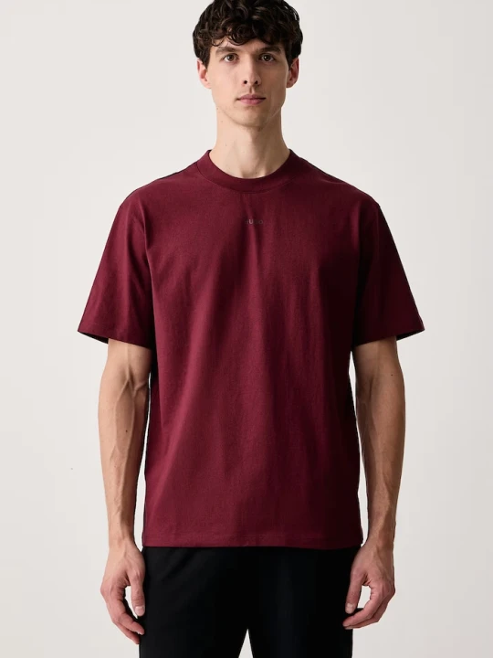Zdjęcie produktu HUGO T-shirt męski bawełniany Dapolino bordowy