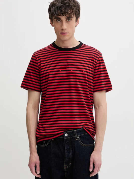Zdjęcie produktu HUGO T-shirt męski bawełniany Demptee czerwony