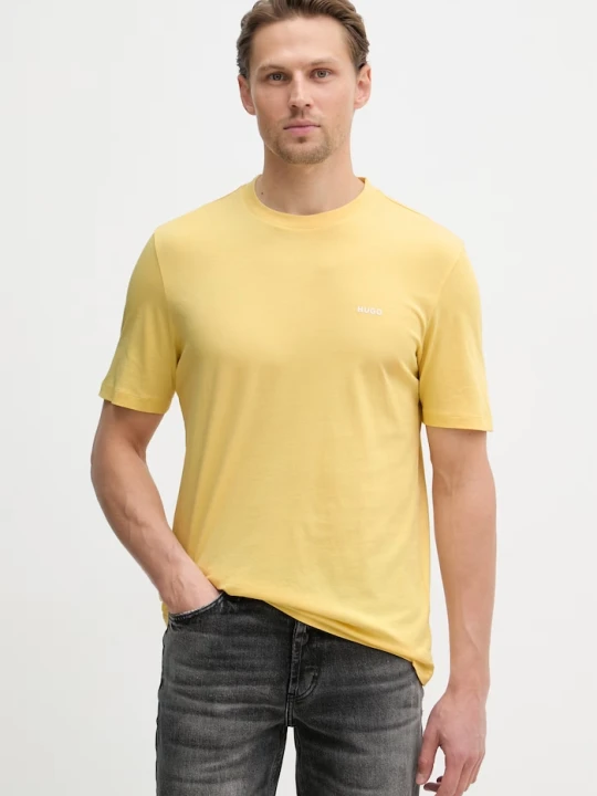 Zdjęcie produktu HUGO T-shirt męski bawełniany Dero222 żółty