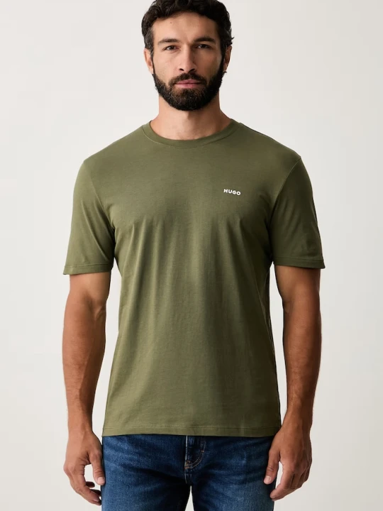 Zdjęcie produktu HUGO T-shirt męski bawełniany Dero222 zielony