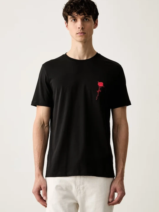 Zdjęcie produktu HUGO T-shirt męski bawełniany Diflow czarny