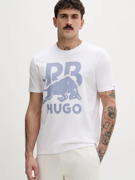 Zdjęcie produktu HUGO t-shirt męski bawełniany Dlix_RB biały