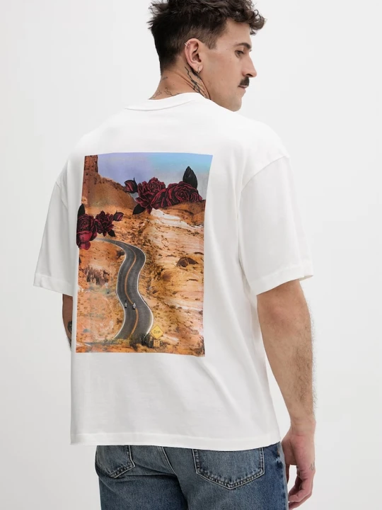 Zdjęcie produktu HUGO t-shirt męski bawełniany Domans beżowy