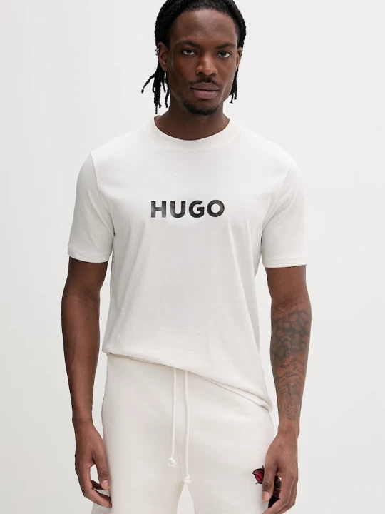 Zdjęcie produktu HUGO t-shirt męski bawełniany Dumeo beżowy