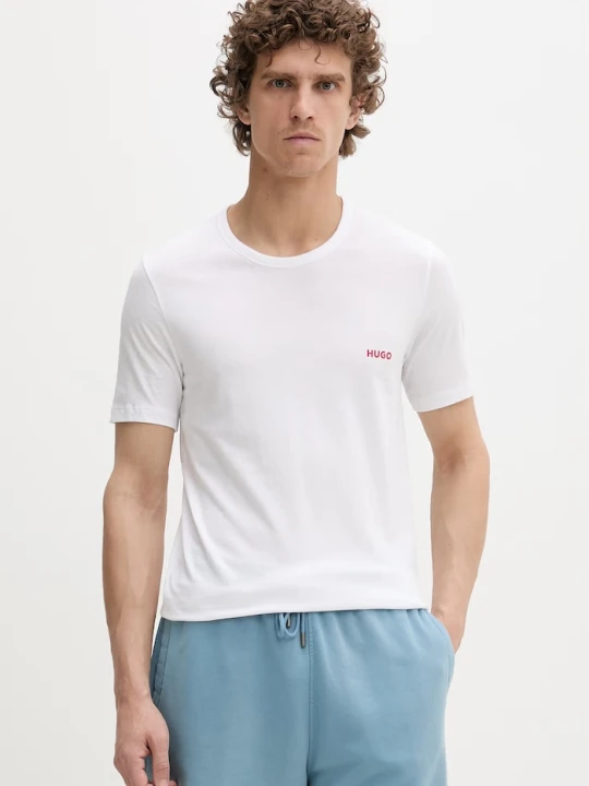 Zdjęcie produktu HUGO T-shirt męski bawełniany T-SHIRT RN TRIPLET P 3-pack biały