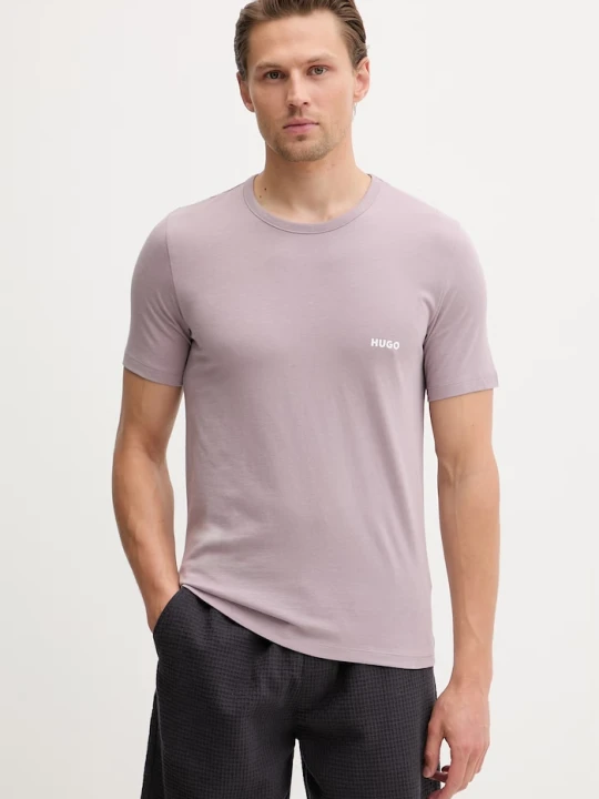 Zdjęcie produktu HUGO T-shirt męski bawełniany T-SHIRT RN TRIPLET P 3-pack różowy
