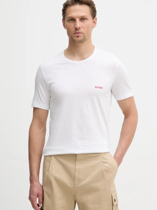 Zdjęcie produktu HUGO T-shirt męski bawełniany T-SHIRT RN TRIPLET P 3-pack czerwony