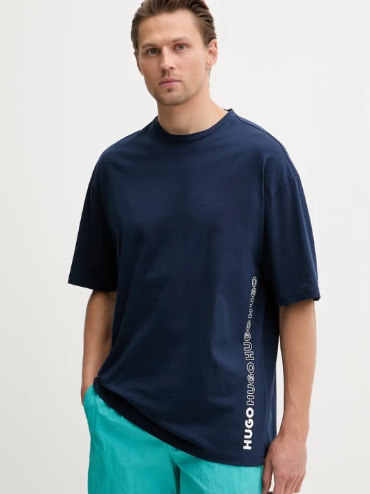 Zdjęcie produktu HUGO T-shirt męski bawełniany TIKI T-SHIRT granatowy