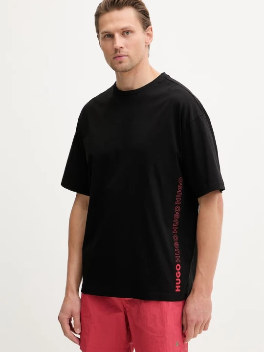 Zdjęcie produktu HUGO T-shirt męski bawełniany TIKI T-SHIRT czarny