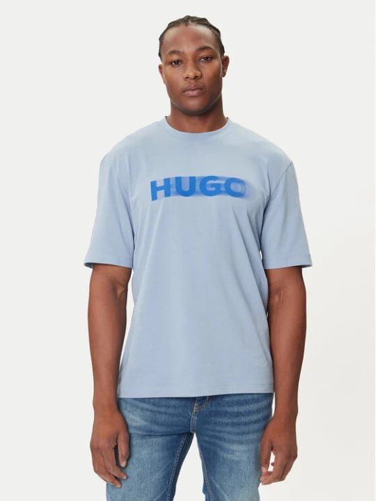 Zdjęcie produktu HUGO T-Shirt Nalax 50543493 Błękitny Regular Fit Niebieski jasny