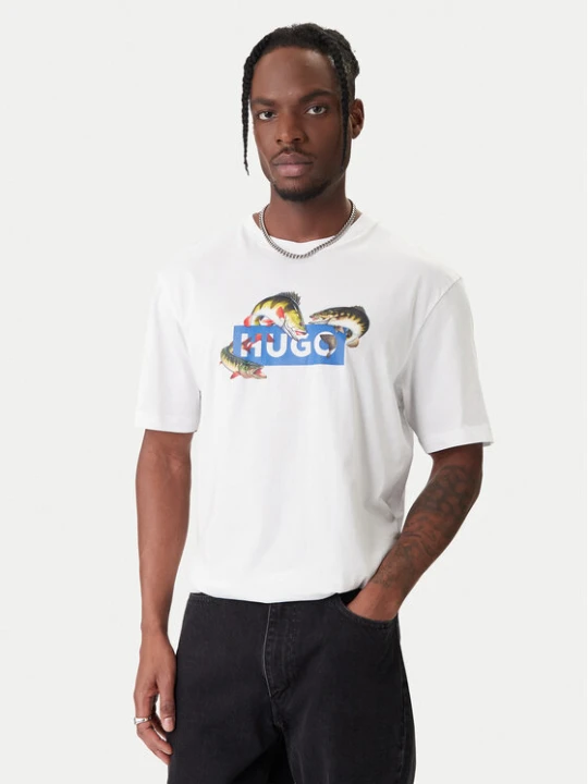 Zdjęcie produktu HUGO T-Shirt Nalotrix 50554349 Biały Regular Fit