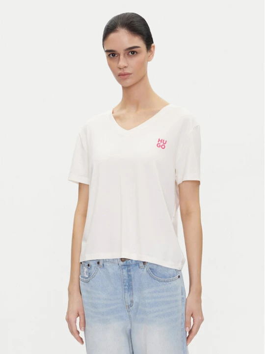 Zdjęcie produktu HUGO T-Shirt Nika_T-Shirt 50540046 Écru Regular Fit Kremowy
