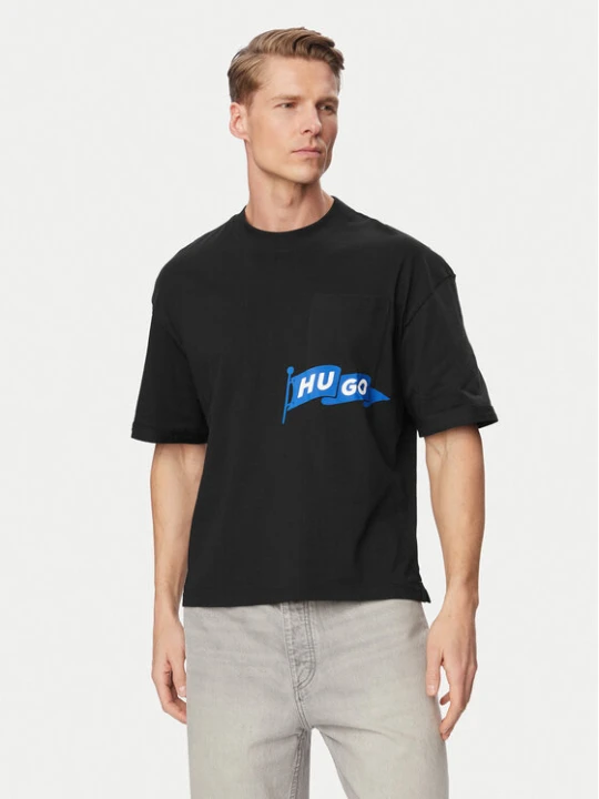 Zdjęcie produktu HUGO T-Shirt Nohacrop 50556406 Czarny Loose Fit