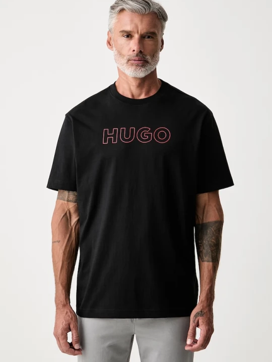 Zdjęcie produktu HUGO T-shirt piżamowy męski bawełniany EZRA T-SHIRT czarny