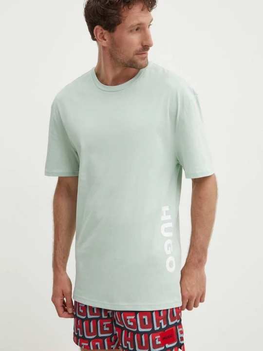 Zdjęcie produktu HUGO t-shirt plażowy T-SHIRT RN RELAXED zielony