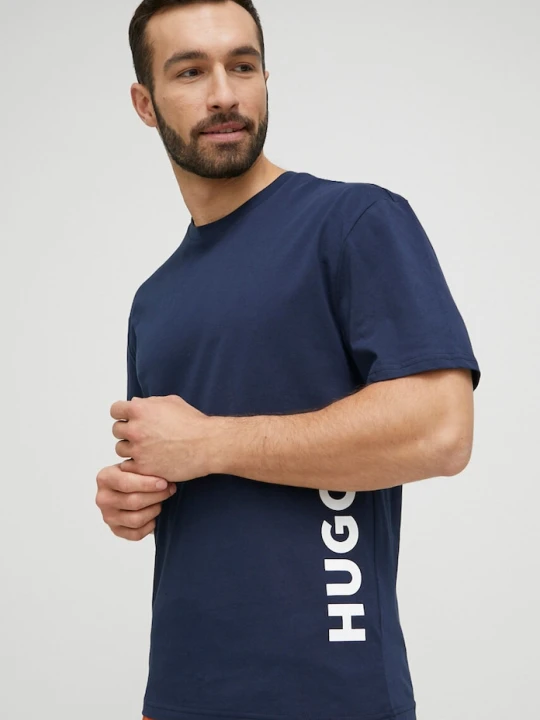 Zdjęcie produktu HUGO t-shirt plażowy T-SHIRT RN RELAXED granatowy