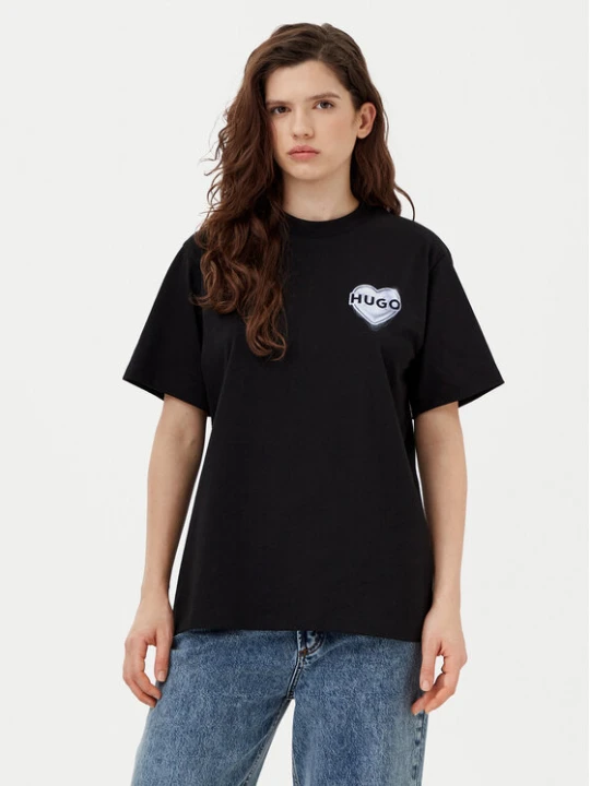 Zdjęcie produktu HUGO T-Shirt Vintage 50534545 Czarny Boxy Fit