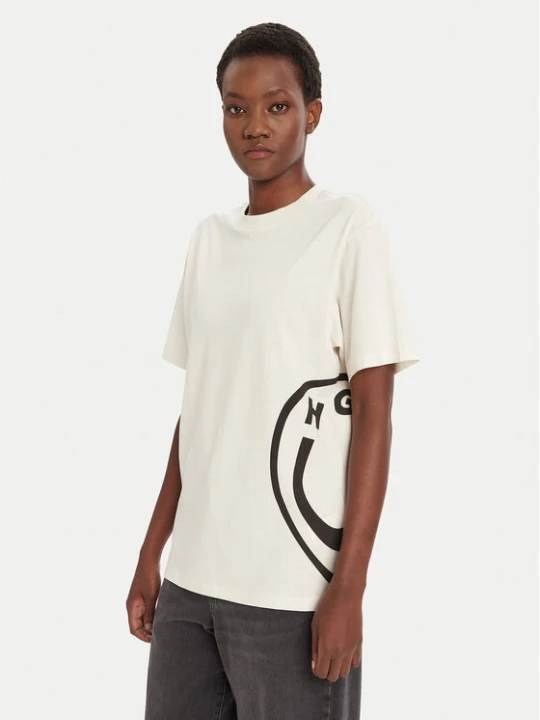 Zdjęcie produktu HUGO T-Shirt Vintage 50545053 Écru Loose Fit Kremowy