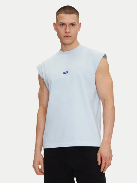 Zdjęcie produktu HUGO Tank top Navertz 50509773 Błękitny Regular Fit Niebieski jasny