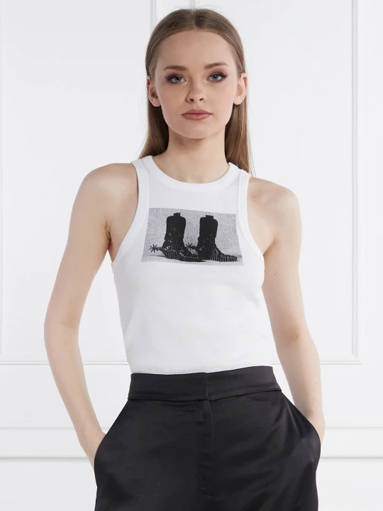 Zdjęcie produktu HUGO Top Classic Tank_2 | Slim Fit biały