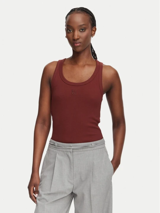 Zdjęcie produktu HUGO Top Datamia 50514489 Brązowy Slim Fit
