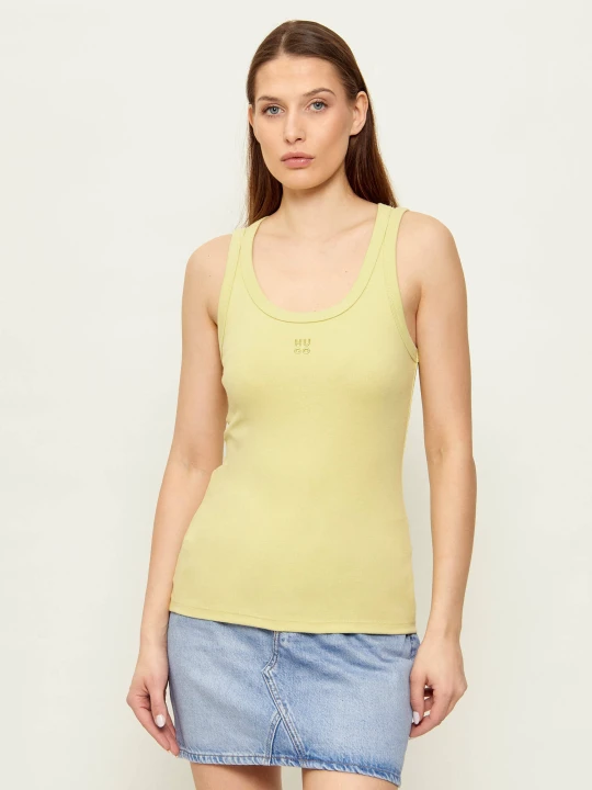 Zdjęcie produktu HUGO Top Datamia | Slim Fit limonkowy