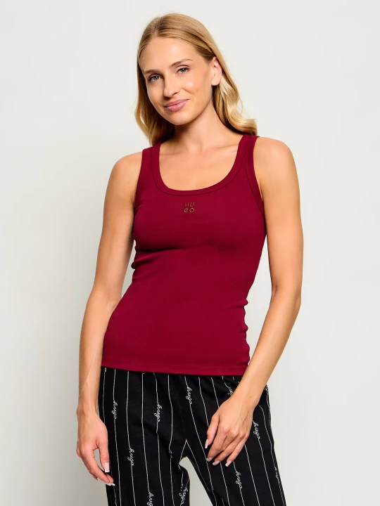 Zdjęcie produktu HUGO Top Datamia | Slim Fit bordowy