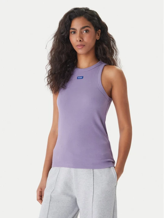 Zdjęcie produktu HUGO Top Easy 50508857 Fioletowy Slim Fit