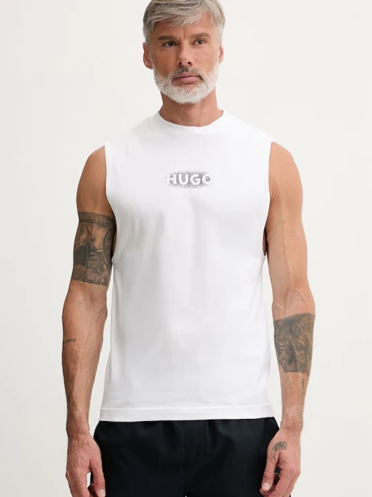 Zdjęcie produktu HUGO top plażowy męski RAY BEACH_TANK_LOOSE beżowy
