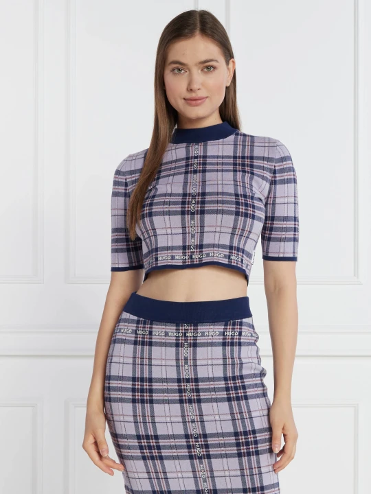 Zdjęcie produktu HUGO Top Sloquita | Regular Fit fioletowy
