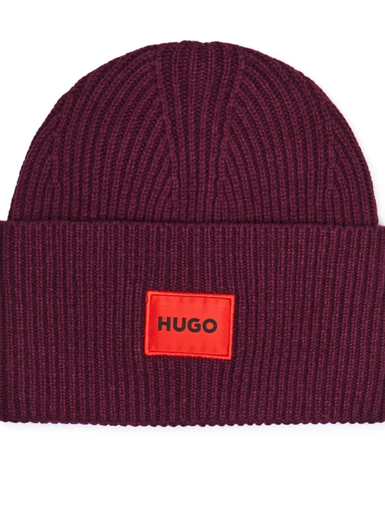 Zdjęcie produktu HUGO Wełniana czapka Saffa fioletowy