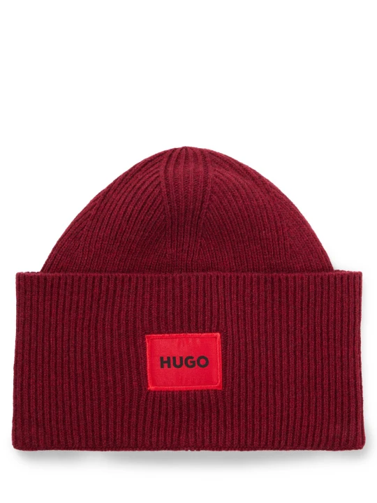 Zdjęcie produktu HUGO Wełniana czapka Xaff 6 bordowy
