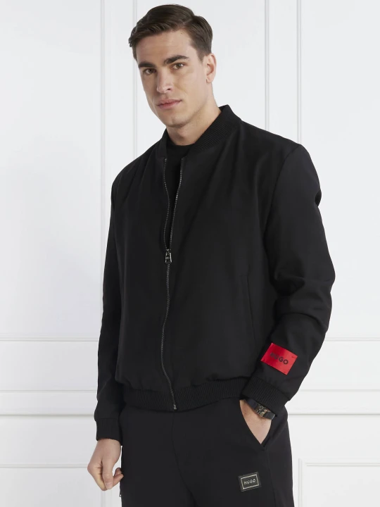 Zdjęcie produktu HUGO Wełniana kurtka bomber Ukashi232X | Regular Fit czarny