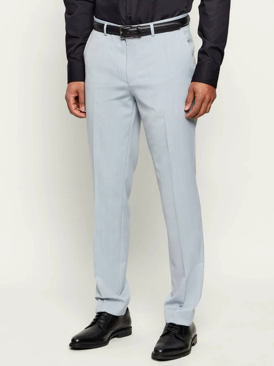 Zdjęcie produktu HUGO Wełniane spodnie Hesten253X | Extra slim fit niebieski