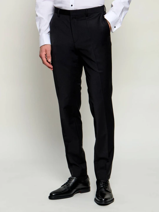 Zdjęcie produktu HUGO Wełniane spodnie HestenM204X | Extra slim fit czarny